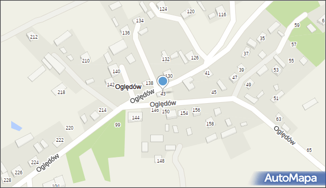 Oględów, Oględów, 43, mapa Oględów