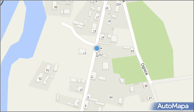 Ognica, Ognica, 12, mapa Ognica