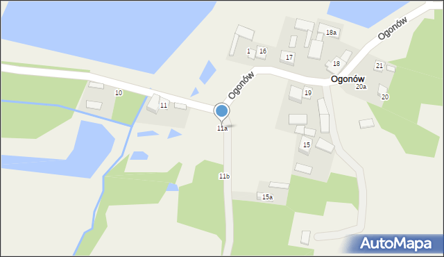 Ogonów, Ogonów, 11a, mapa Ogonów