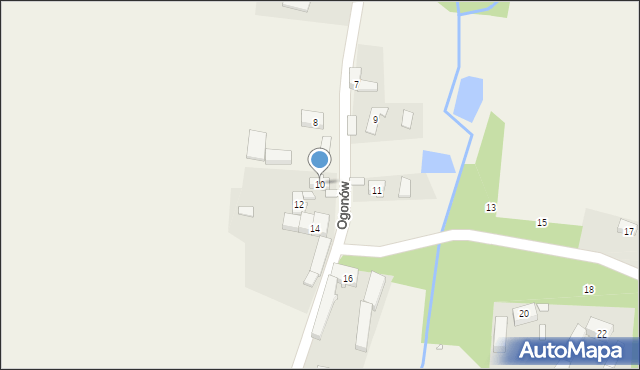 Ogonów, Ogonów, 10, mapa Ogonów
