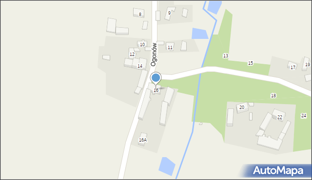 Ogonów, Ogonów, 16, mapa Ogonów
