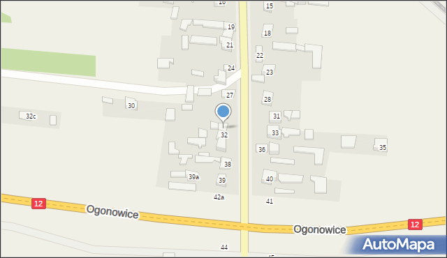 Ogonowice, Ogonowice, 32a, mapa Ogonowice