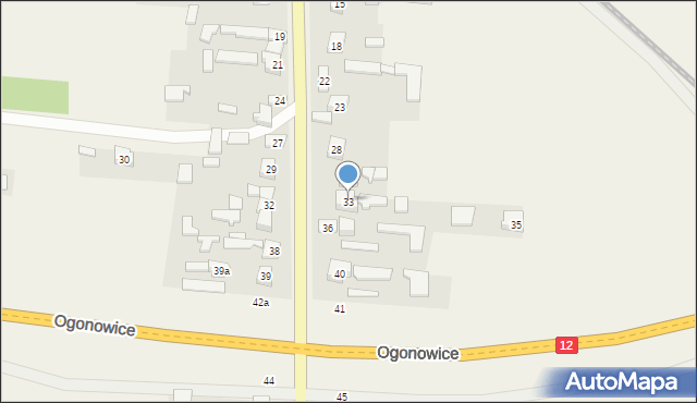 Ogonowice, Ogonowice, 33, mapa Ogonowice