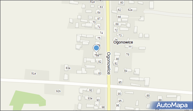 Ogonowice, Ogonowice, 79a, mapa Ogonowice