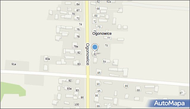 Ogonowice, Ogonowice, 81, mapa Ogonowice