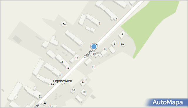 Ogonowice, Ogonowice, 10, mapa Ogonowice