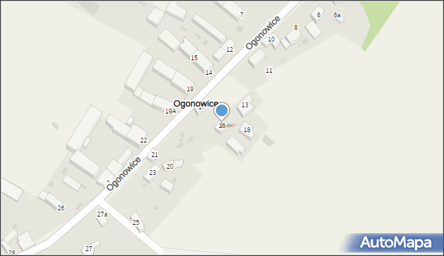 Ogonowice, Ogonowice, 18a, mapa Ogonowice