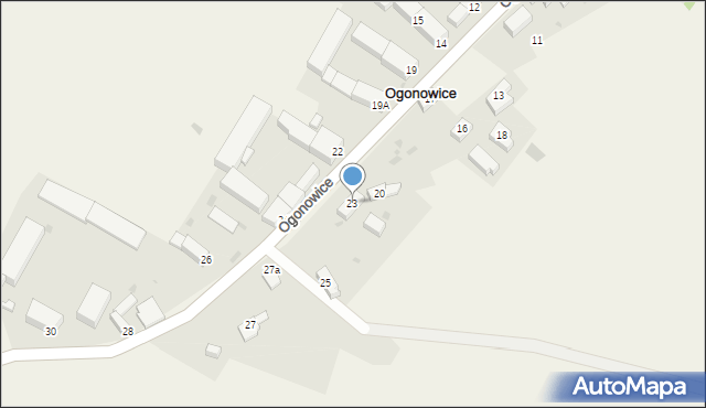 Ogonowice, Ogonowice, 23, mapa Ogonowice
