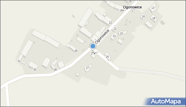 Ogonowice, Ogonowice, 27a, mapa Ogonowice