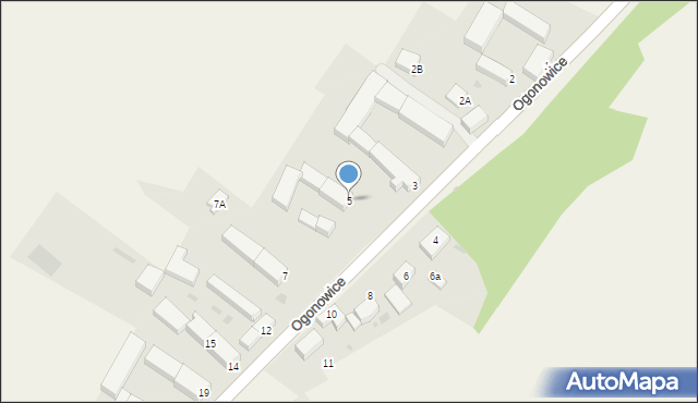 Ogonowice, Ogonowice, 5, mapa Ogonowice