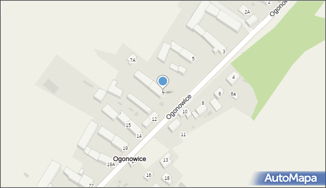 Ogonowice, Ogonowice, 7, mapa Ogonowice