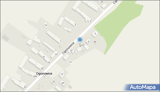 Ogonowice, Ogonowice, 8, mapa Ogonowice