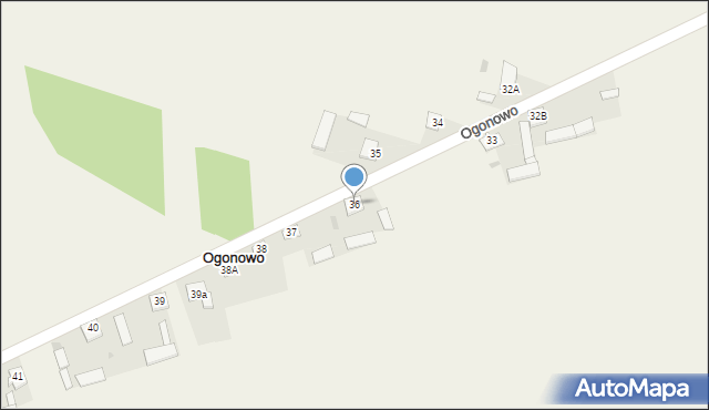 Ogonowo, Ogonowo, 36, mapa Ogonowo