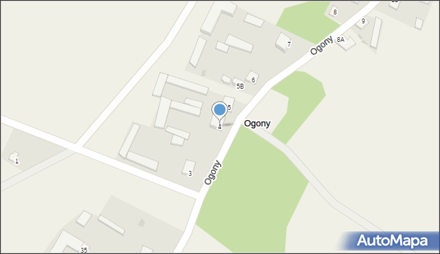 Ogony, Ogony, 4, mapa Ogony