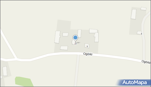 Ogórki, Ogórki, 10, mapa Ogórki