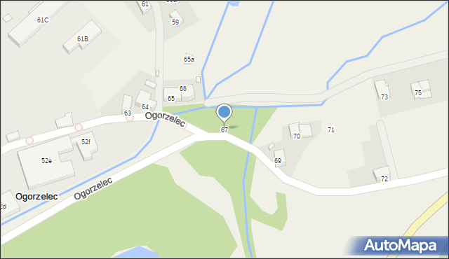 Ogorzelec, Ogorzelec, 67, mapa Ogorzelec