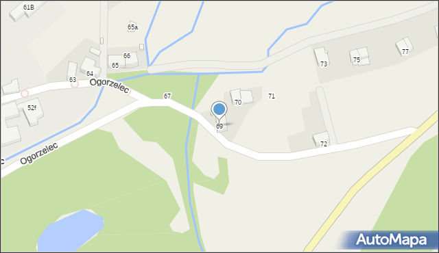 Ogorzelec, Ogorzelec, 69, mapa Ogorzelec