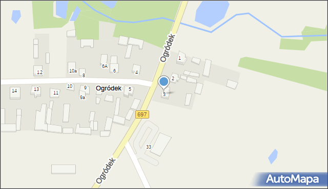 Ogródek, Ogródek, 3, mapa Ogródek