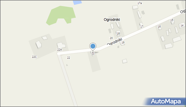 Ogrodniki, Ogrodniki, 21, mapa Ogrodniki