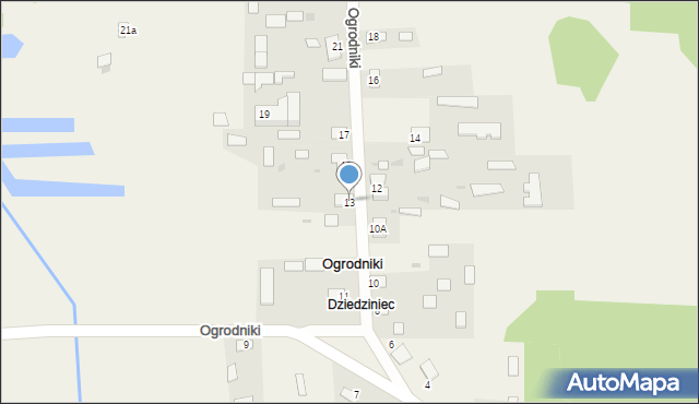 Ogrodniki, Ogrodniki, 13, mapa Ogrodniki