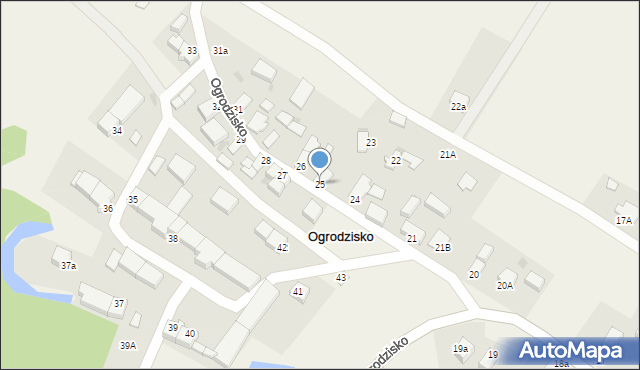 Ogrodzisko, Ogrodzisko, 25, mapa Ogrodzisko