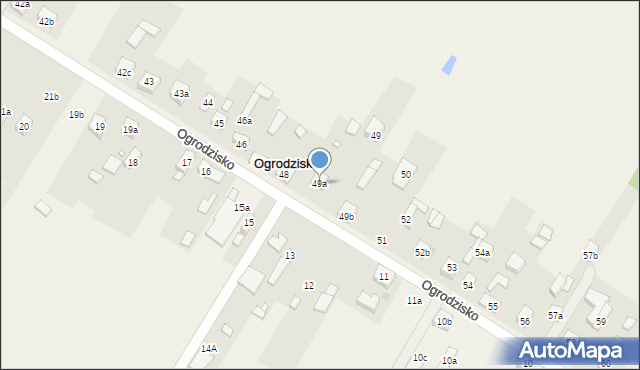 Ogrodzisko, Ogrodzisko, 49a, mapa Ogrodzisko