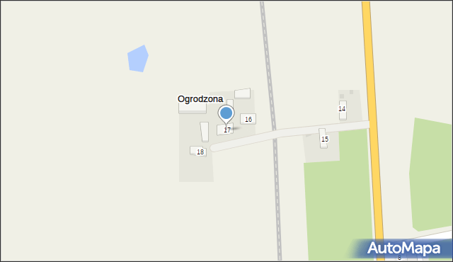 Ogrodzona, Ogrodzona, 17, mapa Ogrodzona