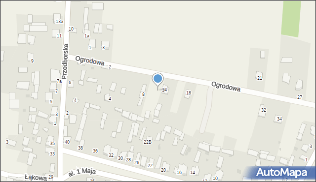 Oleszno, Ogrodowa, 12, mapa Oleszno