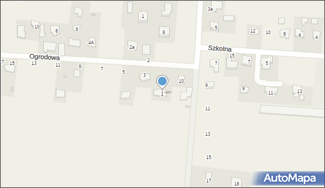 Orły, Ogrodowa, 1, mapa Orły