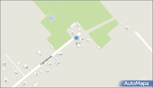 Osiek, Ogrodowa, 18, mapa Osiek