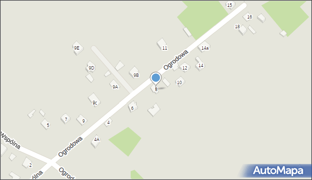 Osiek, Ogrodowa, 8, mapa Osiek
