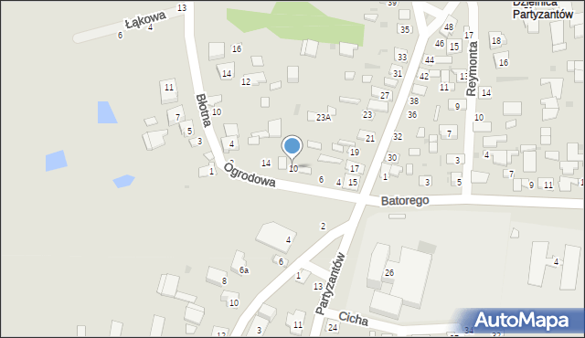 Ostrów Lubelski, Ogrodowa, 10, mapa Ostrów Lubelski