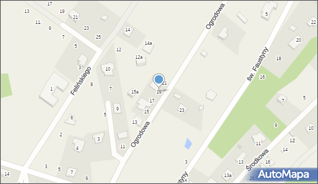 Ostrówek, Ogrodowa, 19, mapa Ostrówek