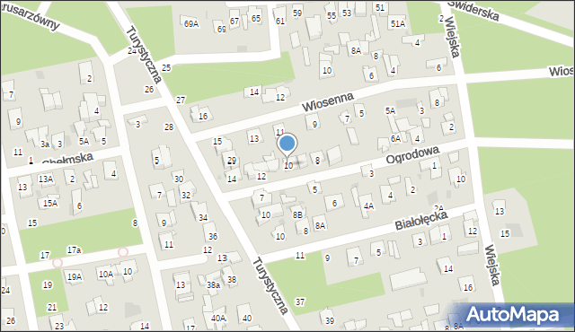 Otwock, Ogrodowa, 10, mapa Otwock