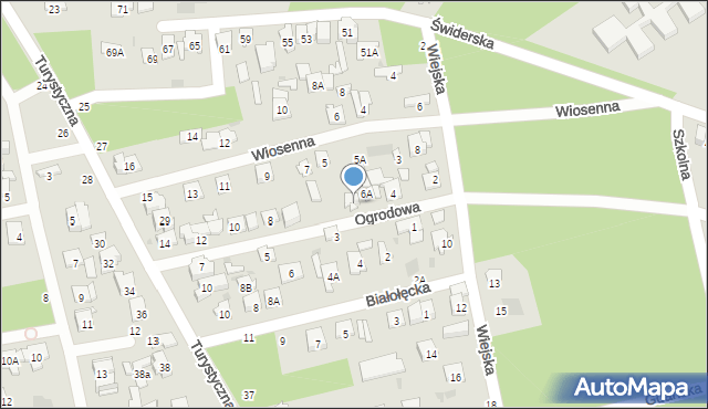 Otwock, Ogrodowa, 6, mapa Otwock