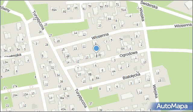 Otwock, Ogrodowa, 8, mapa Otwock