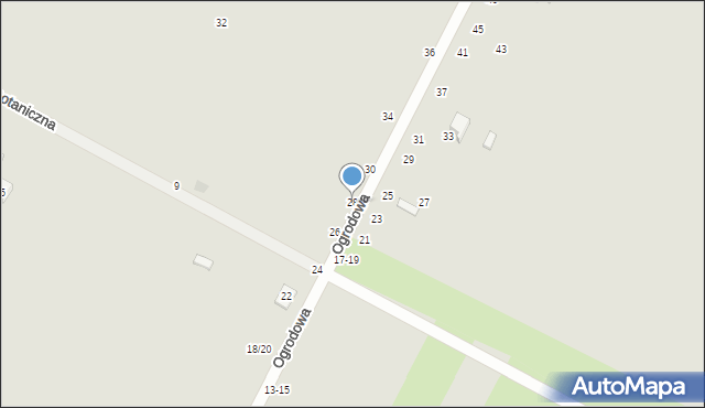 Ozorków, Ogrodowa, 28, mapa Ozorków