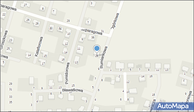 Paczkowo, Ogórkowa, 28, mapa Paczkowo