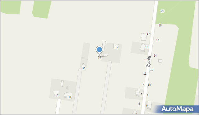 Paprotnia, Ogrodowa, 34, mapa Paprotnia