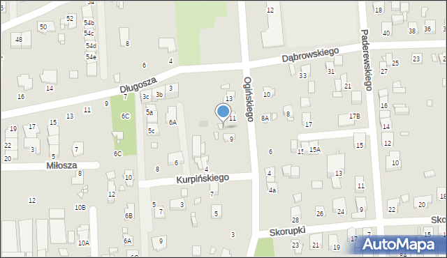 Piastów, Ogińskiego Michała Kleofasa, 11a, mapa Piastów