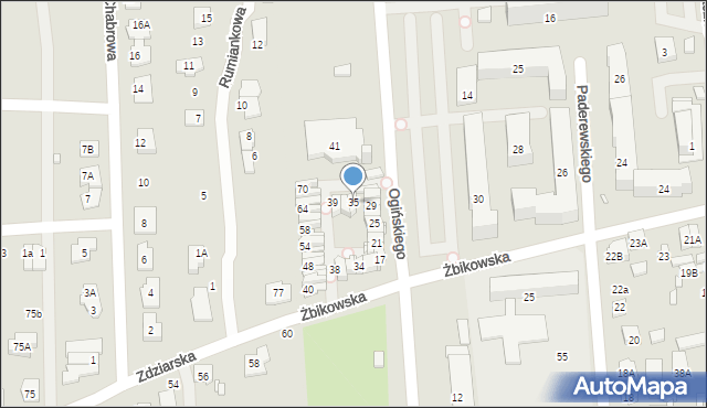 Piastów, Ogińskiego Michała Kleofasa, 35, mapa Piastów