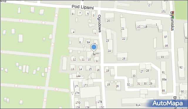 Piekary Śląskie, Ogrodowa, 9a, mapa Piekary Śląskie