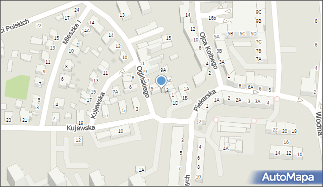 Piła, Ogińskiego Michała Kleofasa, 3i, mapa Piły