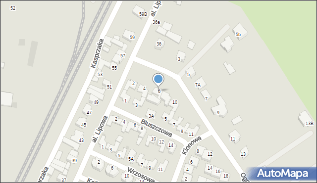 Piła, Ogrodowa, 6, mapa Piły