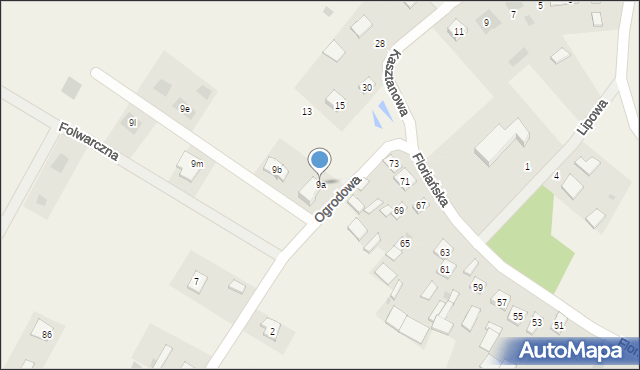 Pilchów, Ogrodowa, 9a, mapa Pilchów