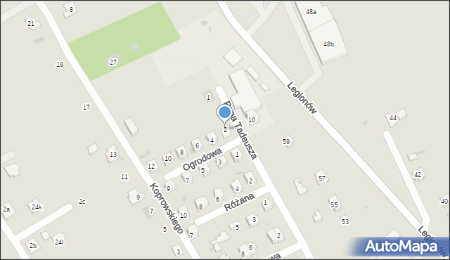 Pilzno, Ogrodowa, 2, mapa Pilzno