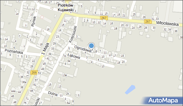 Piotrków Kujawski, Ogrodowa, 6, mapa Piotrków Kujawski