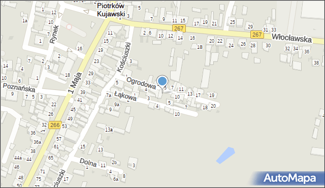 Piotrków Kujawski, Ogrodowa, 6a, mapa Piotrków Kujawski