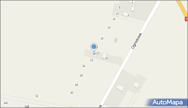 Piotrkowice, Ogrodowa, 20, mapa Piotrkowice