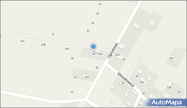Piotrkowice, Ogrodowa, 34, mapa Piotrkowice